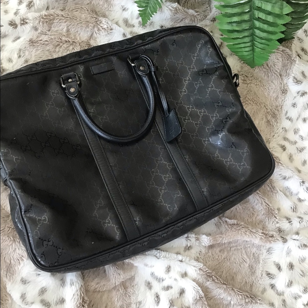 GUCCI Briefcase Unisex GG Imprime Large